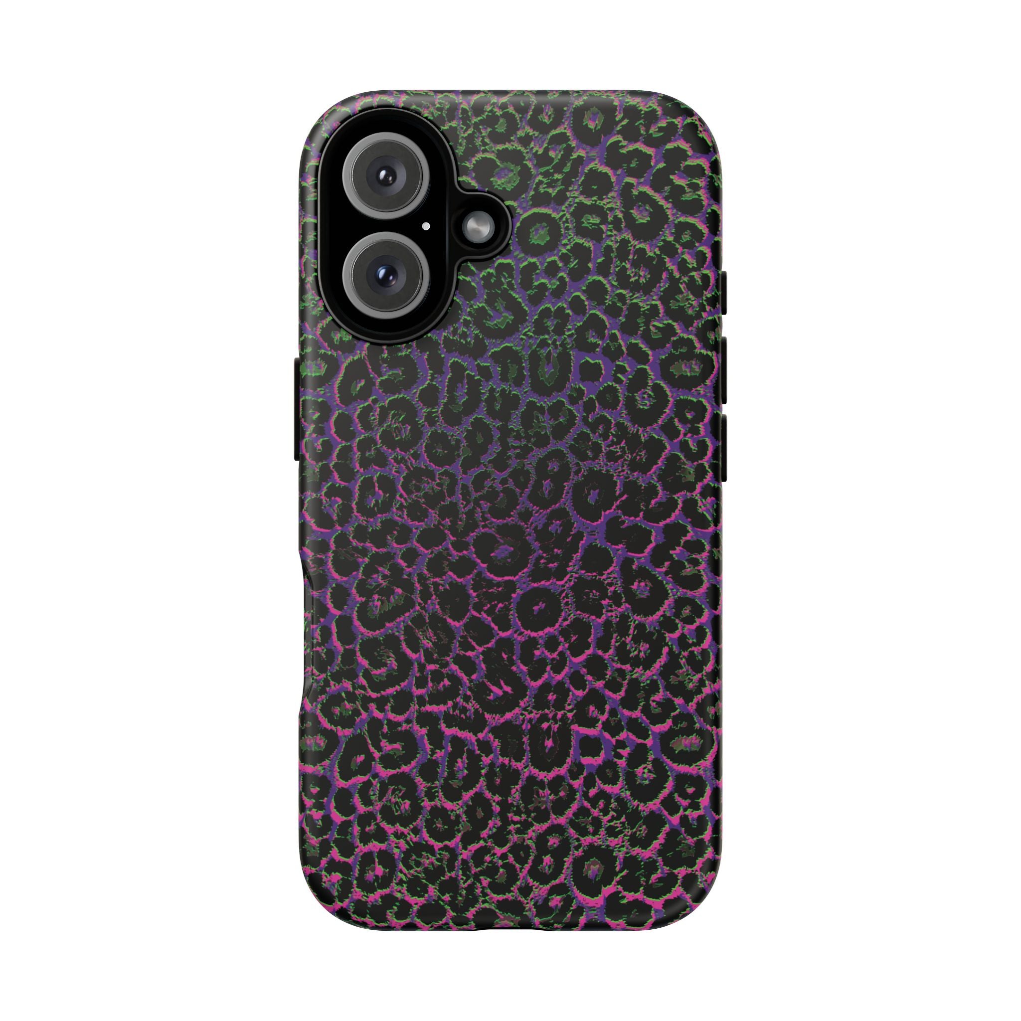 Colorful Leopard Tough Phone Case for iPhone, Galaxy, or Google Pixel