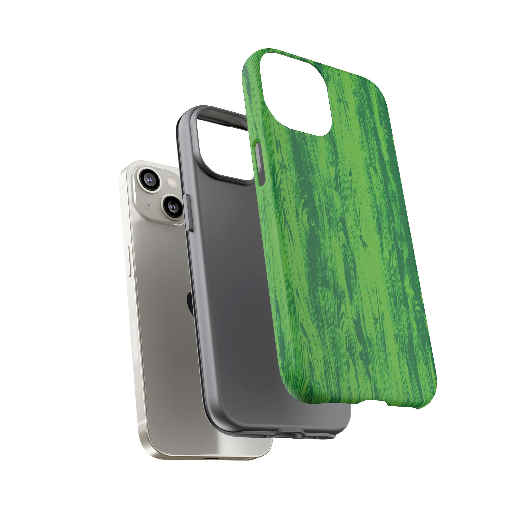 Neon Green Wood Tough Phone Case iPhone, Galaxy, or Google Pixel