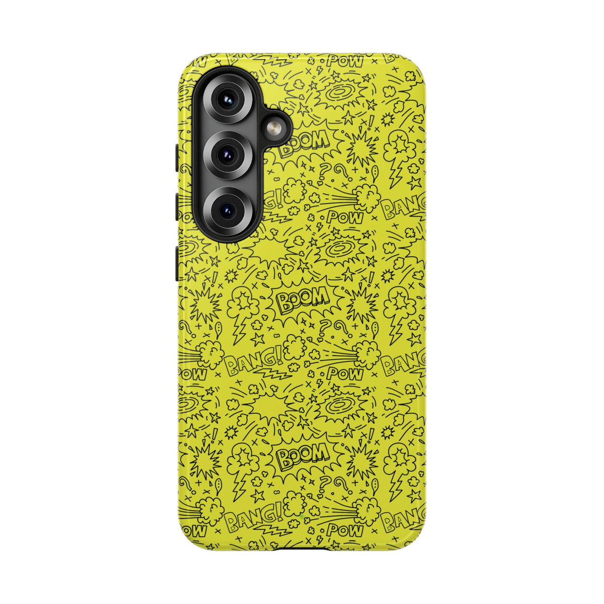Neon Yellow Wow RG Tough Phone Case for iPhone, Galaxy, or Google Pixel
