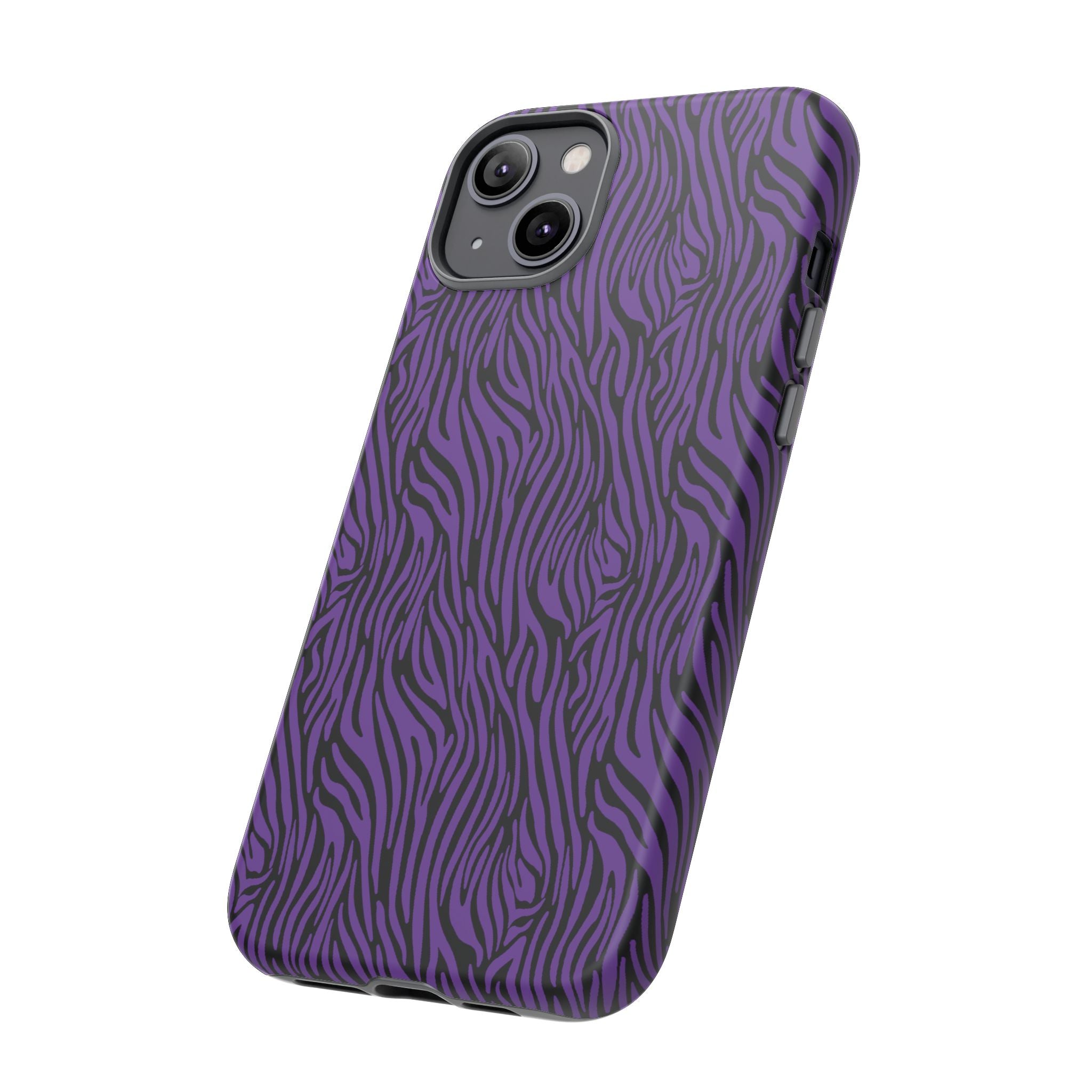Purple Zebra Tough Phone Case for iPhone, Galaxy, or Google Pixel