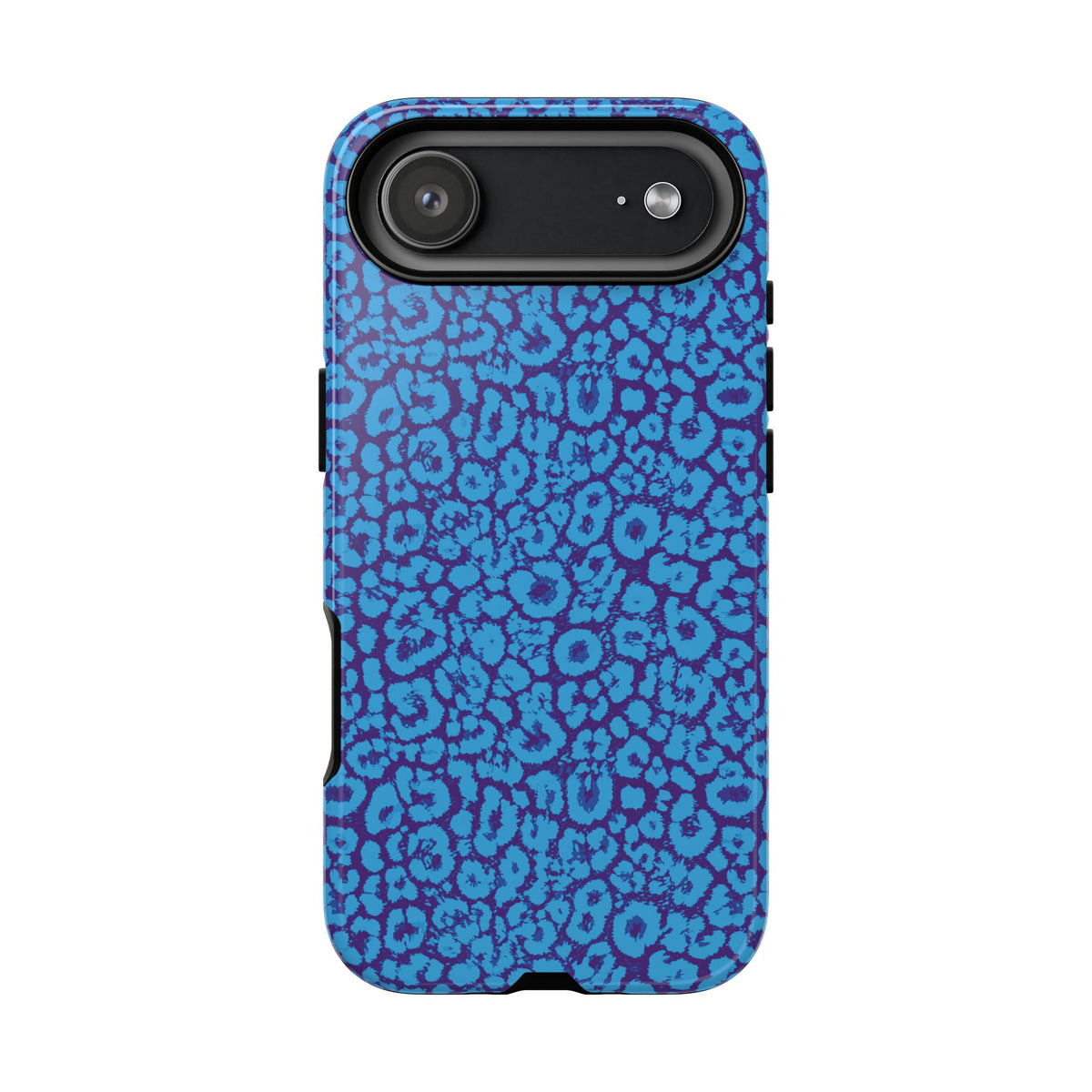 Blue Purple Leopard Tough Phone Case iPhone, Galaxy, or Google Pixel