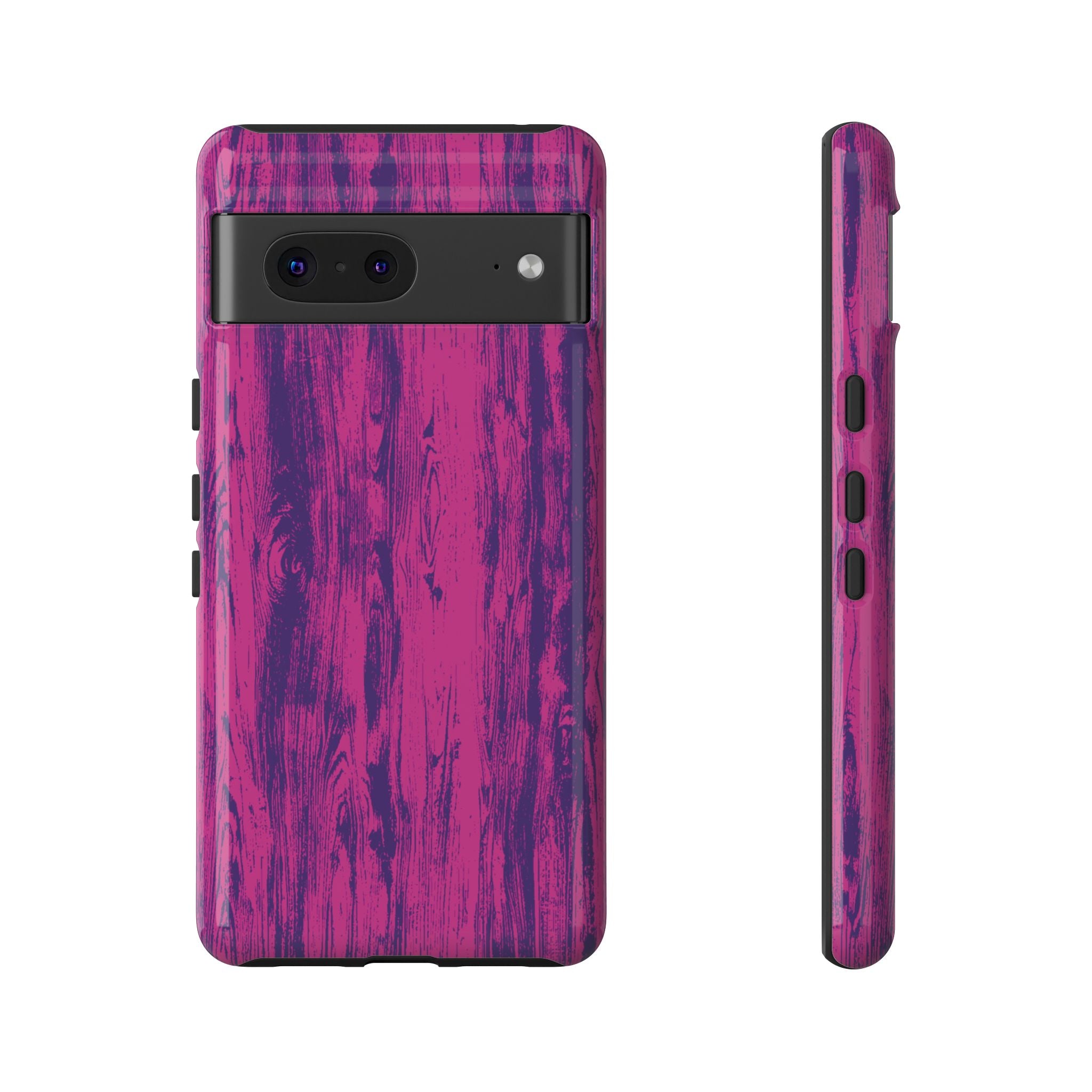 Pink Purple Wood Tough Phone Case iPhone, Galaxy, or Google Pixel