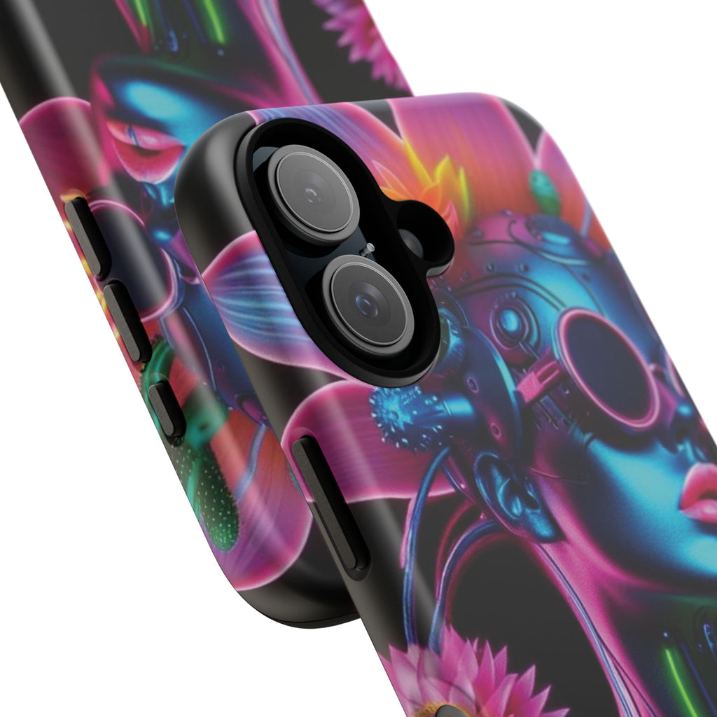 Neon Androgen Cactus Flower Tough Phone Case for iPhone, Galaxy, or Google Pixel