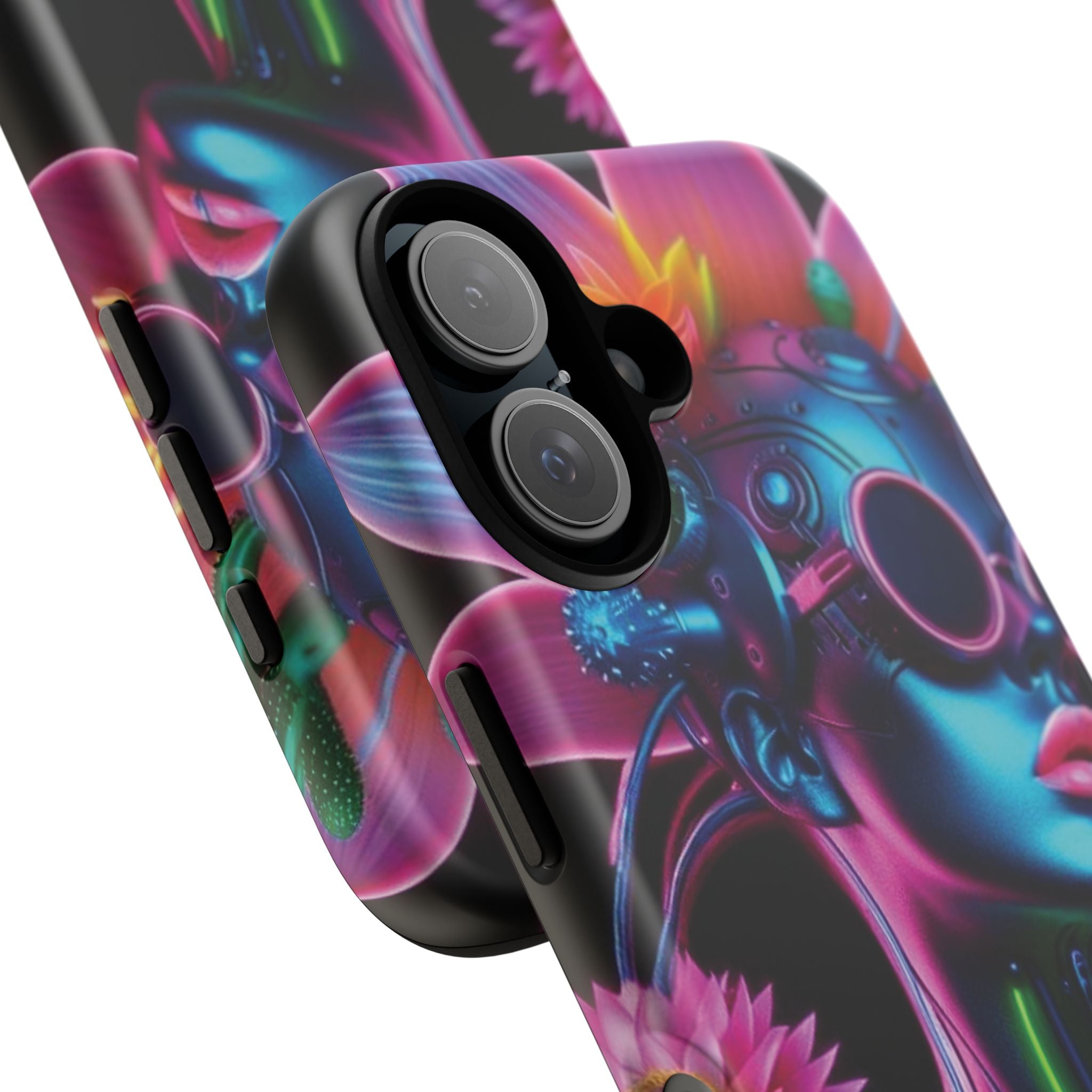 Neon Androgen Cactus Flower Tough Phone Case for iPhone, Galaxy, or Google Pixel