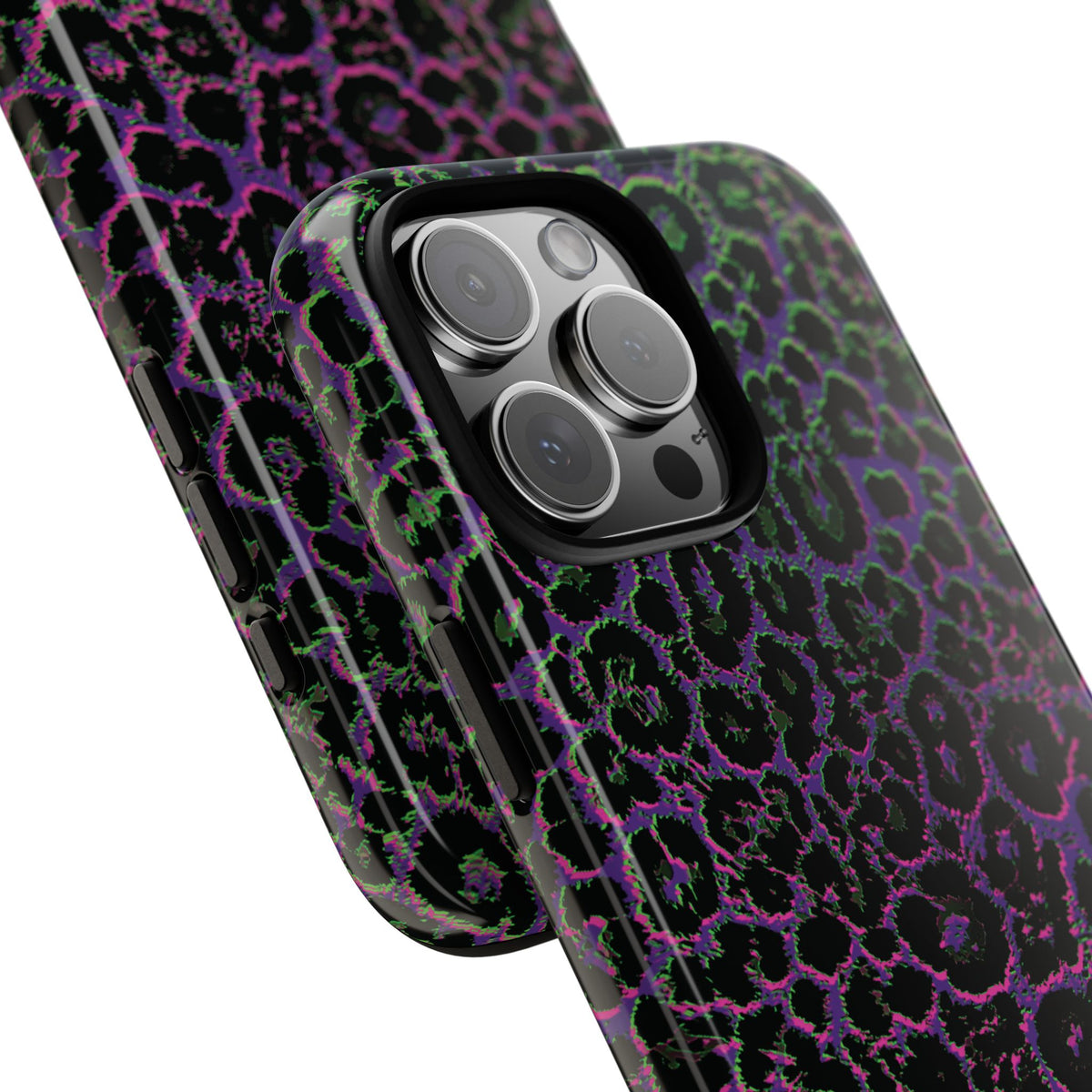 Colorful Leopard Tough Phone Case for iPhone, Galaxy, or Google Pixel