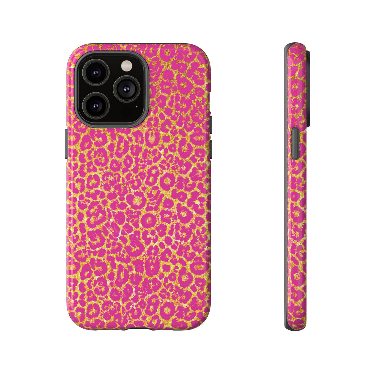 Pink Gold Leopard Tough Case for iPhone, Galaxy, or Google Pixel