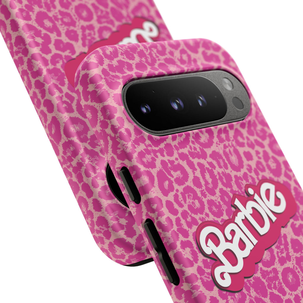Hot Neon Pink Leopard Barb Tough Phone Case iPhone, Galaxy, or Google Pixel