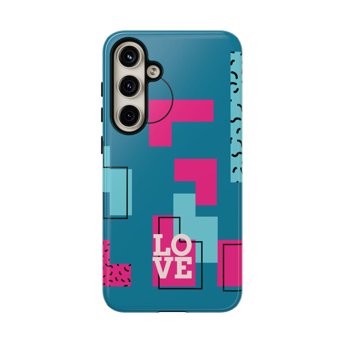 LOVE Teal Green Tough Phone Case for iPhone, Galaxy, or Google Pixel
