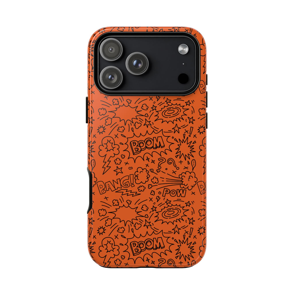 Wow Orange Tough Case for iPhone, Galaxy, or Google Pixel