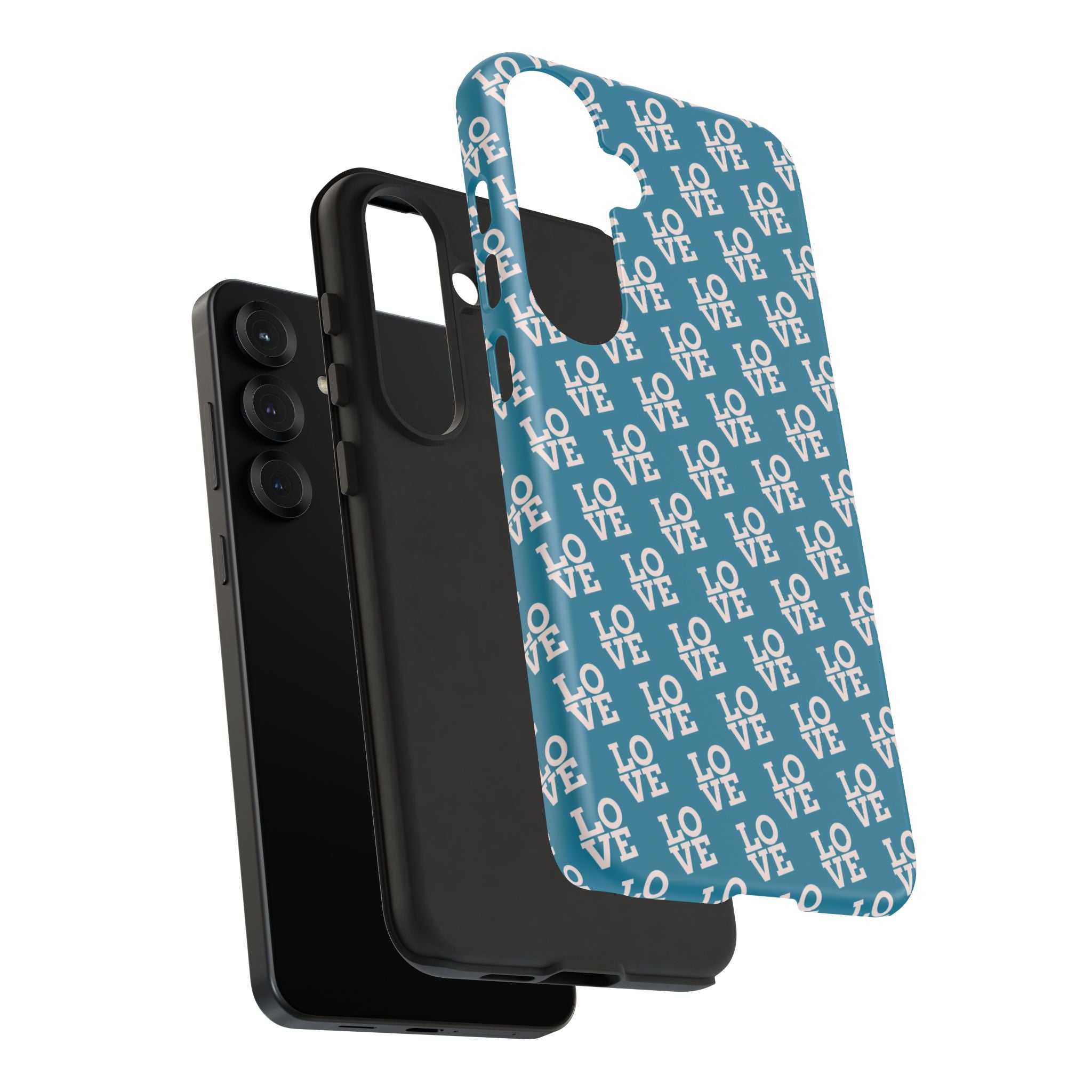 LOVE Teal Green Tough Phone Case iPhone, Galaxy, or Google Pixel