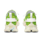 Neon Lime Zebra Women's Mesh Sneakers