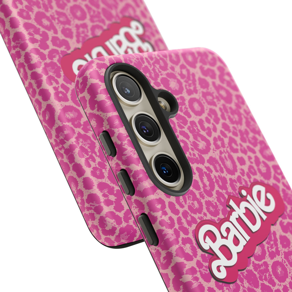 Hot Neon Pink Leopard Barb Tough Phone Case iPhone, Galaxy, or Google Pixel