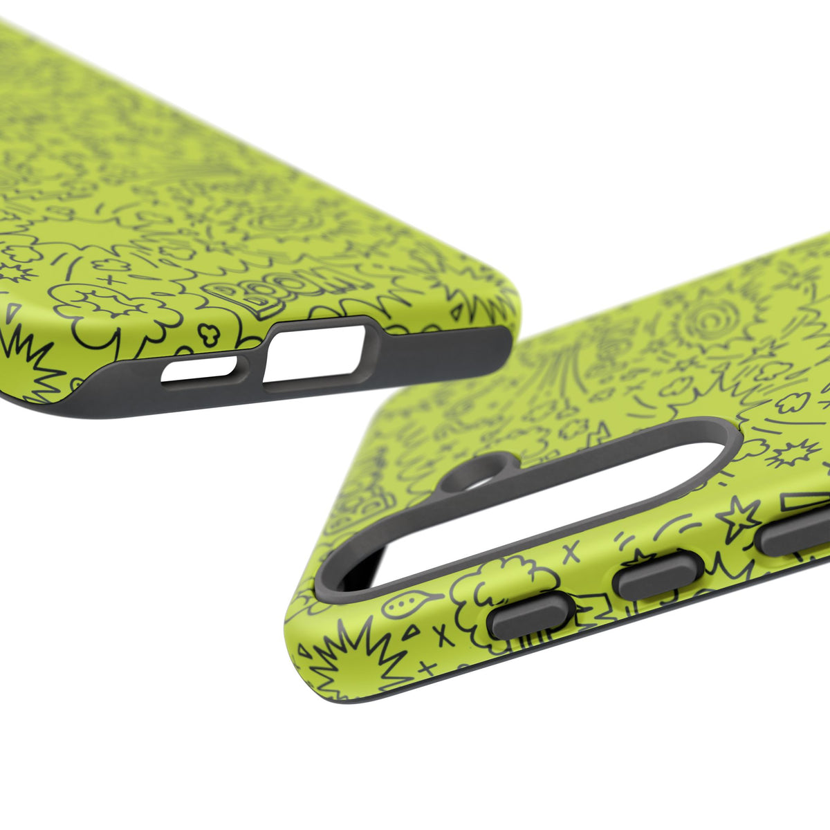 Neon Lime Wow Tough Case for iPhone, Galaxy, or Google Pixel