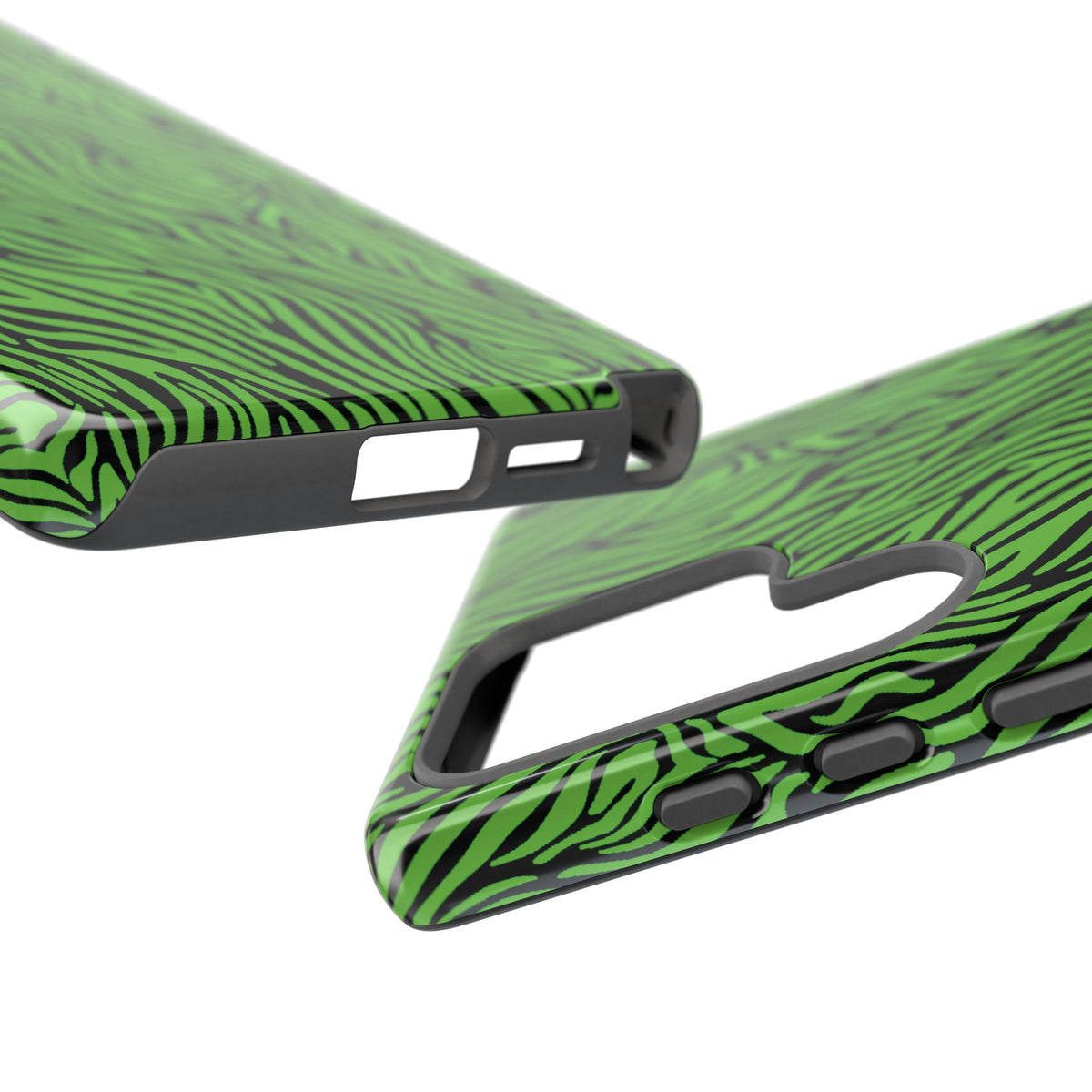 Neon Green Zebra Tough Phone Case iPhone, Galaxy, or Google Pixel