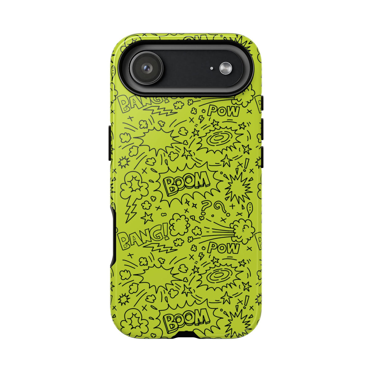 Neon Lime Wow Tough Case for iPhone, Galaxy, or Google Pixel