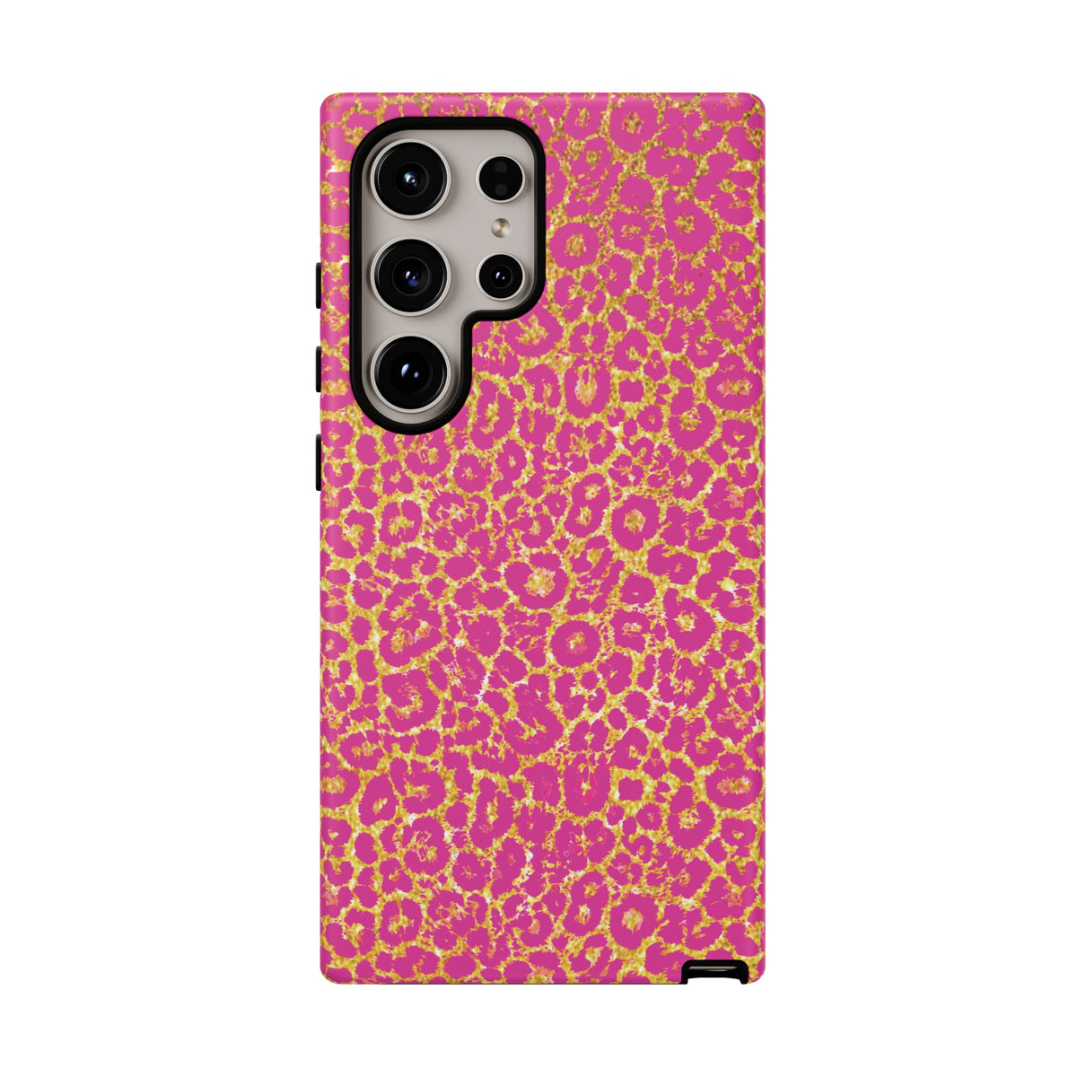 Pink Gold Leopard Tough Case for iPhone, Galaxy, or Google Pixel