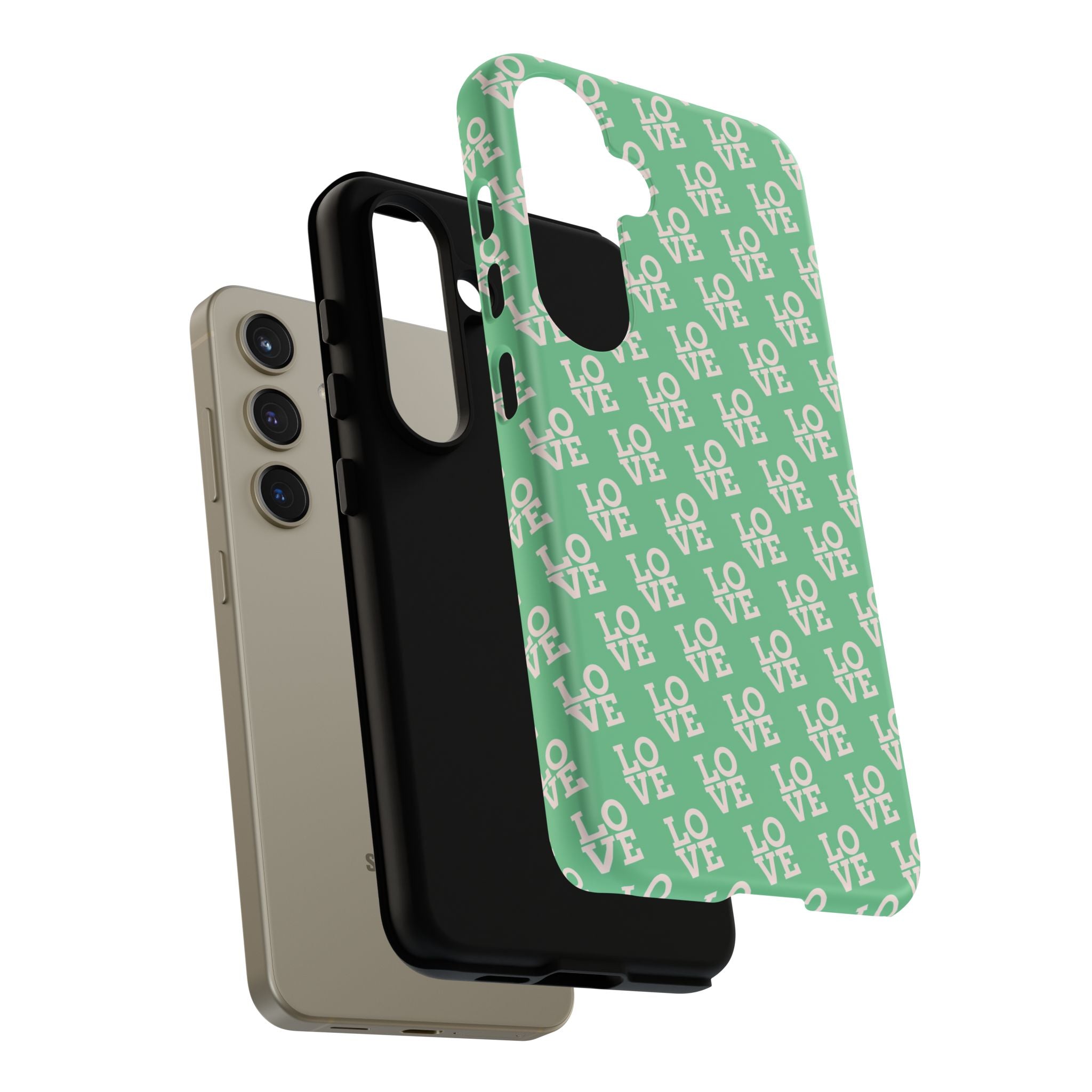 LOVE Aqua Tough Phone Case for iPhone, Galaxy, or Google Pixel