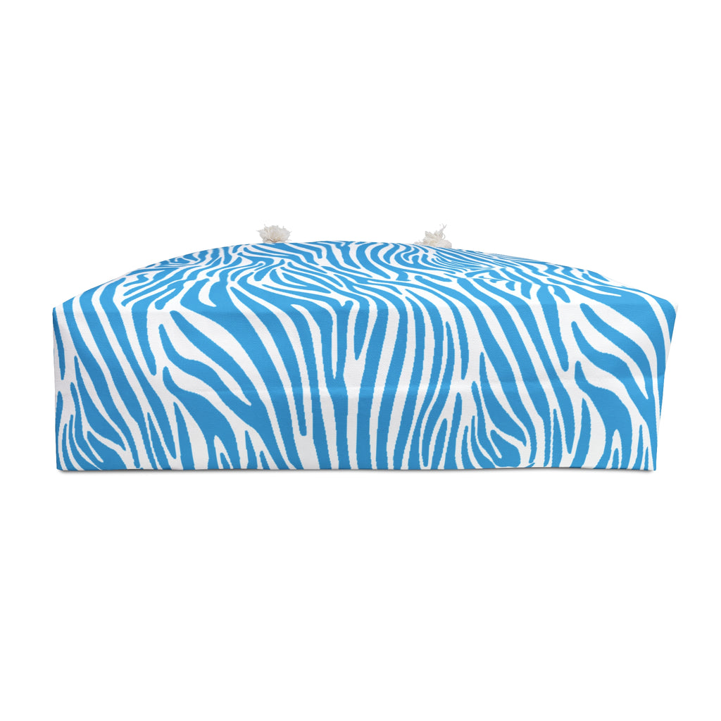 Blue Zebra Eco Friendly Weekender Bag, Travel Tote, Beach Bag