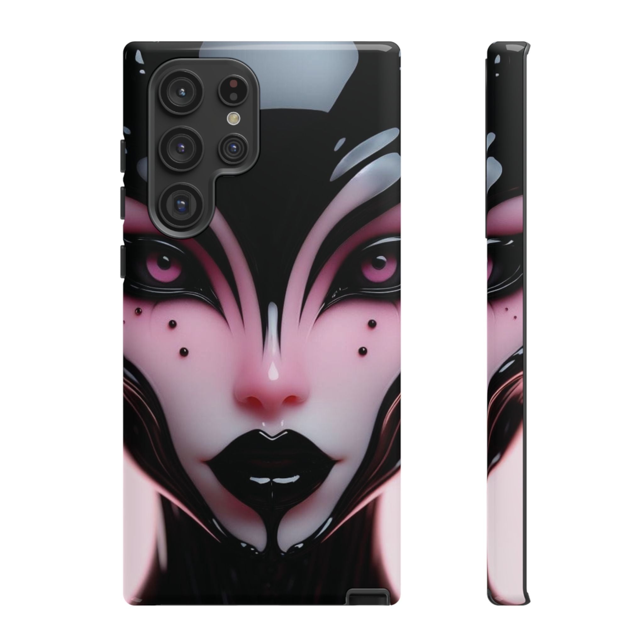 Pink Alien Tough Phone Case for iPhone, Galaxy, or Google Pixel