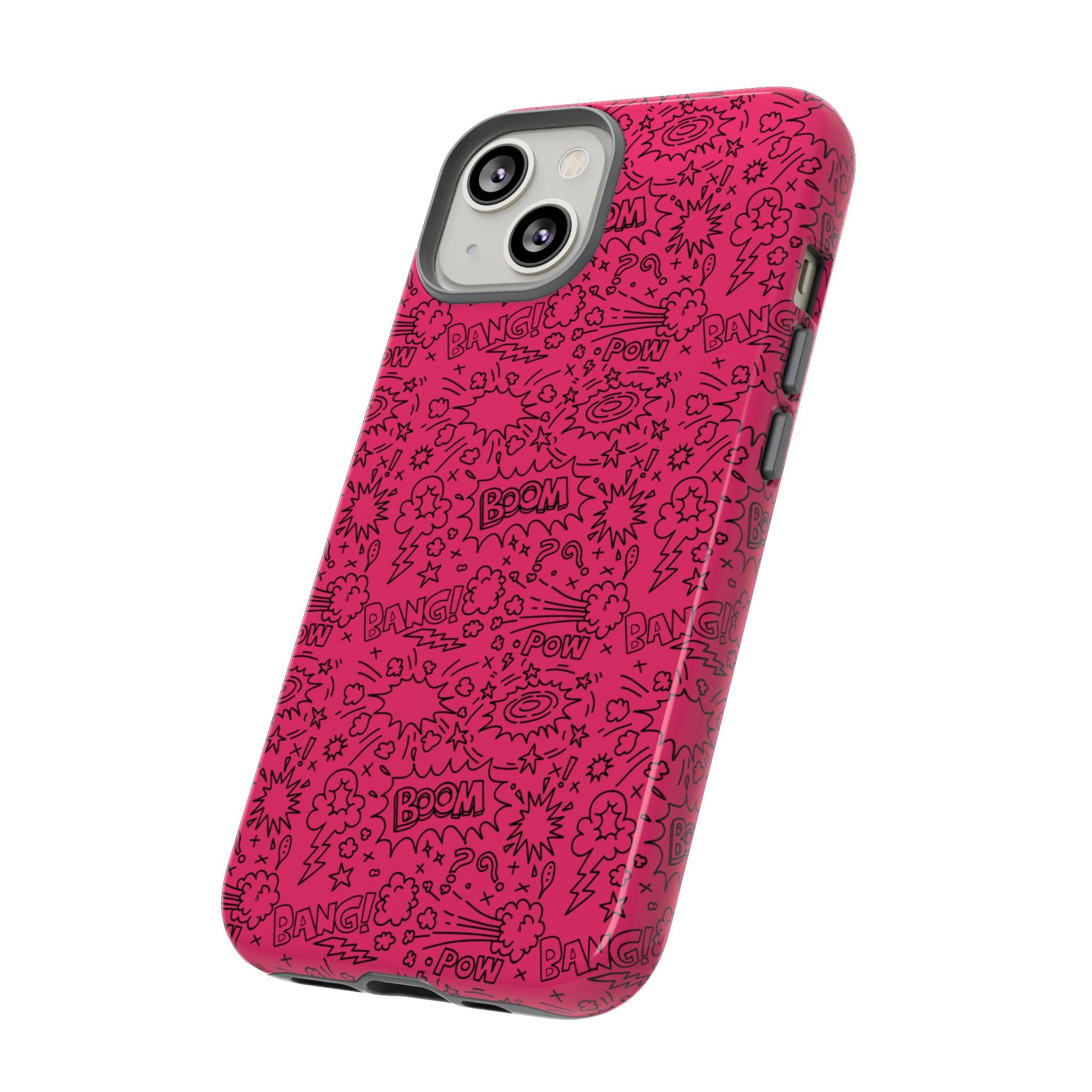 Pink Wow Tough Case for iPhone, Galaxy, or Google Pixel
