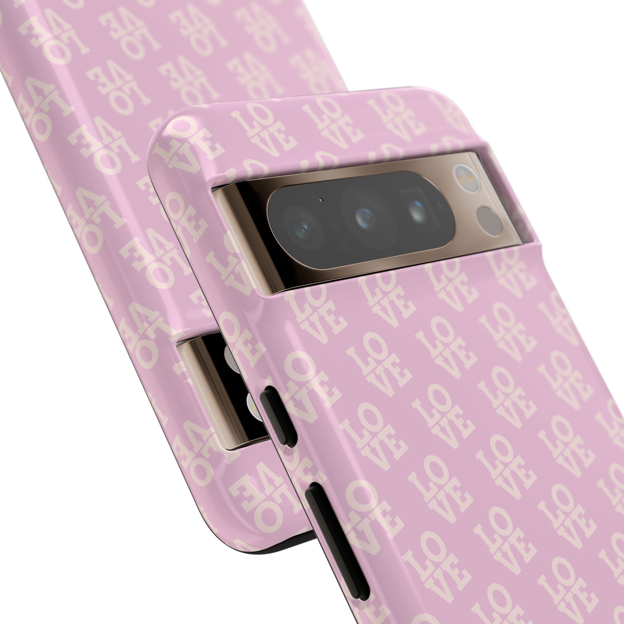 LOVE Pink Tough Phone Case for iPhone, Galaxy, or Google Pixel