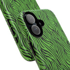 Neon Green Zebra Tough Phone Case iPhone, Galaxy, or Google Pixel