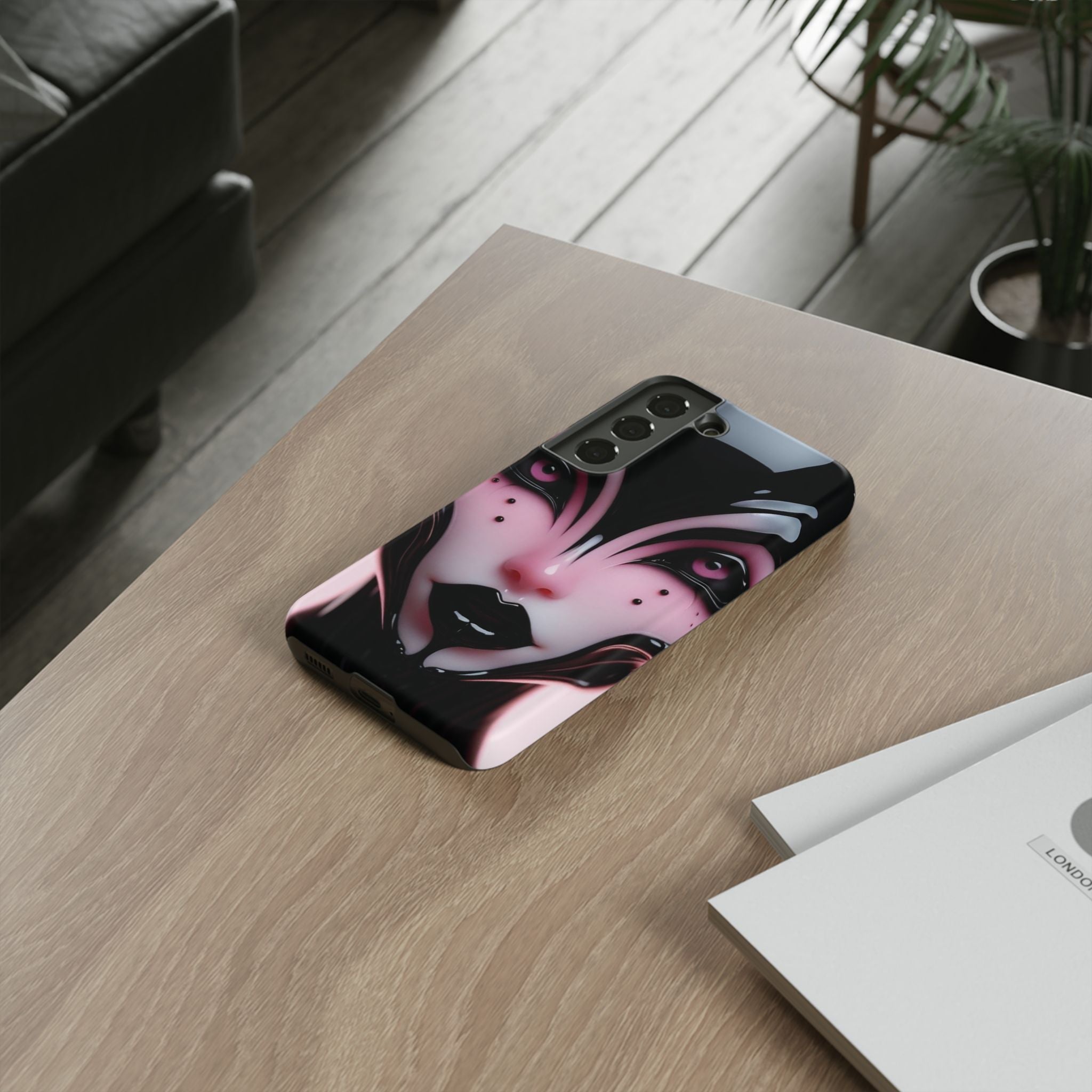 Pink Alien Tough Phone Case for iPhone, Galaxy, or Google Pixel