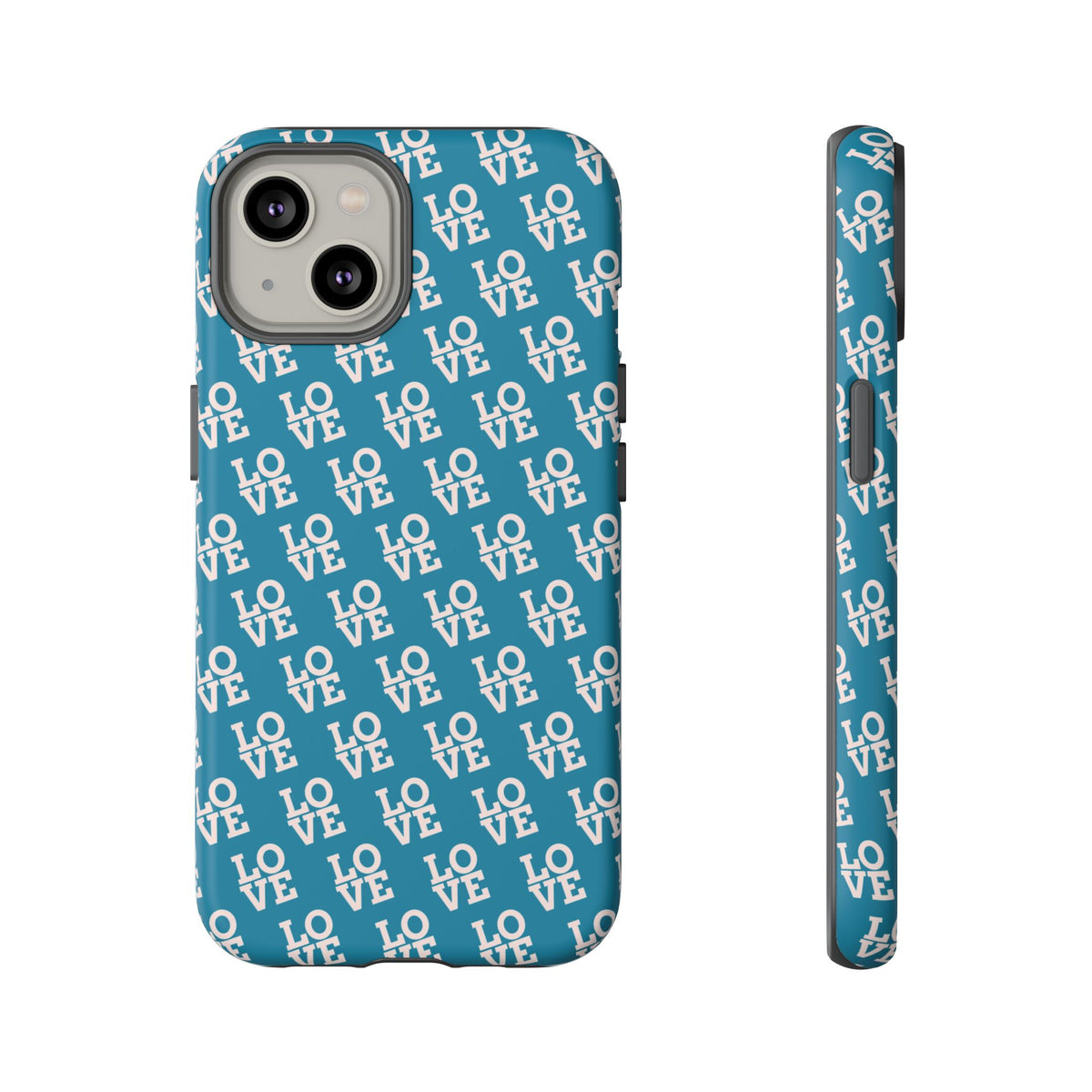 LOVE Teal Green Tough Phone Case iPhone, Galaxy, or Google Pixel