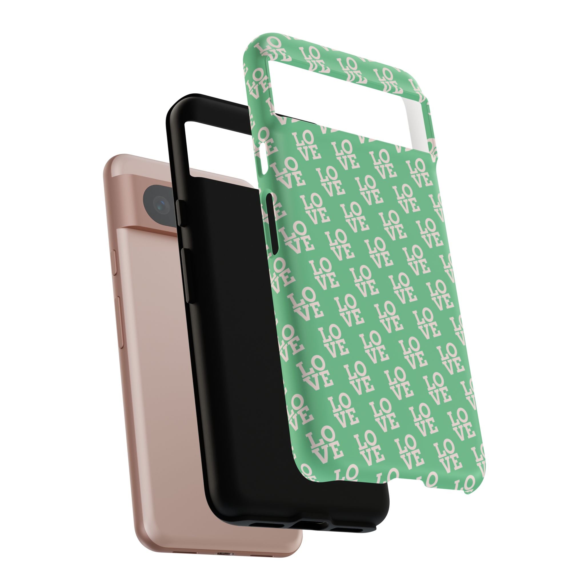 LOVE Aqua Tough Phone Case for iPhone, Galaxy, or Google Pixel