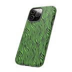 Neon Green Zebra Tough Phone Case iPhone, Galaxy, or Google Pixel