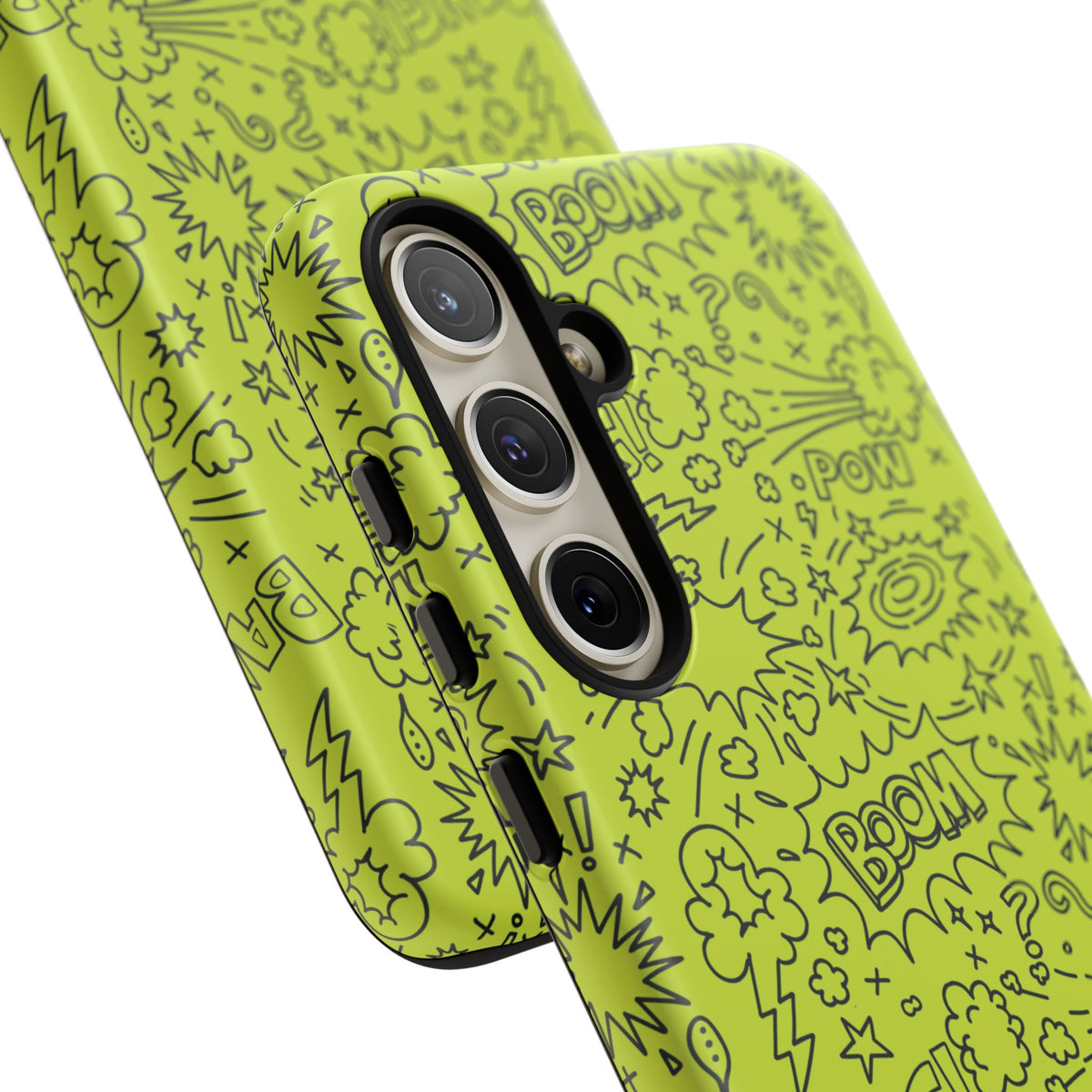 Neon Lime Wow Tough Case for iPhone, Galaxy, or Google Pixel