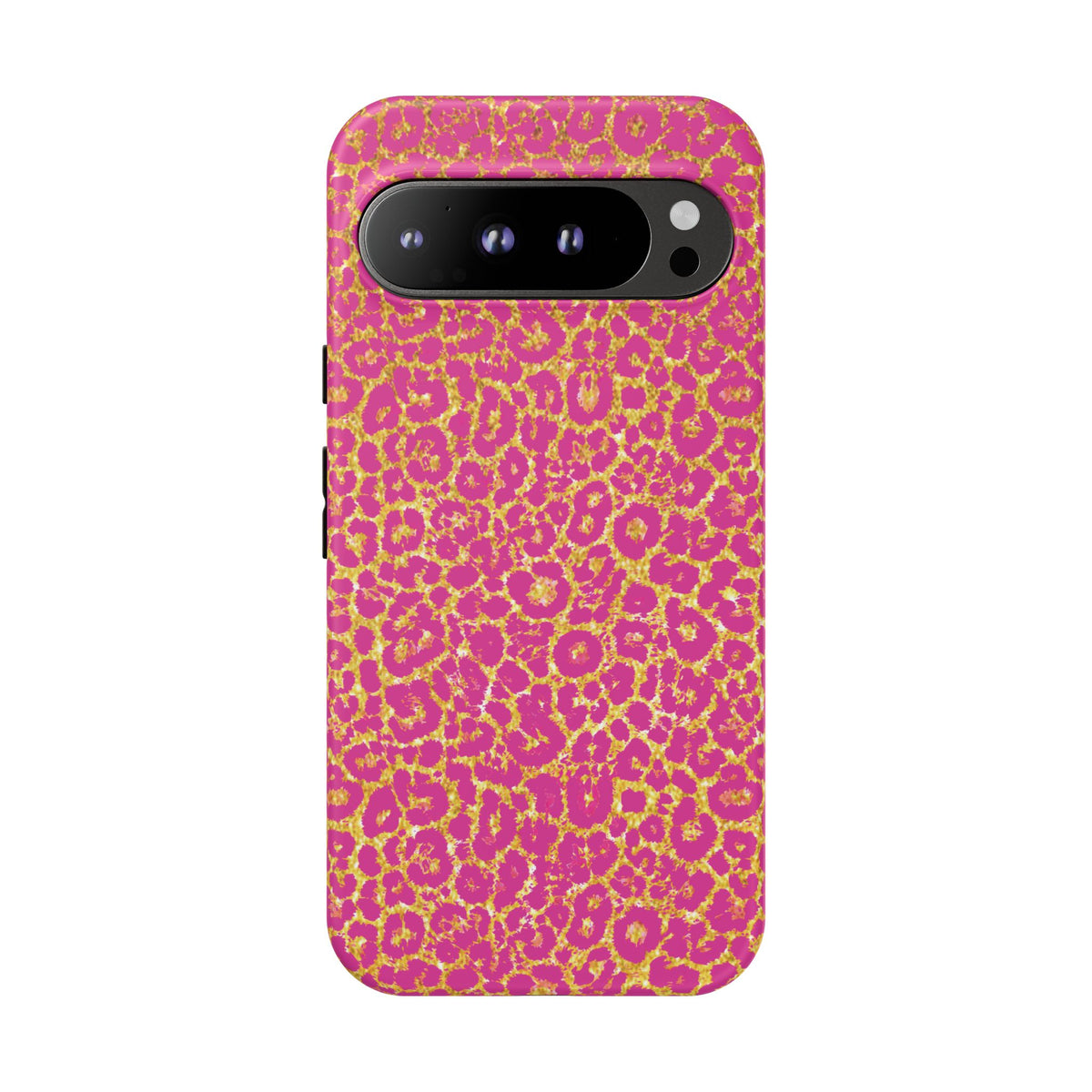 Pink Gold Leopard Tough Case for iPhone, Galaxy, or Google Pixel