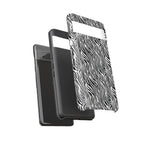 Black and White Zebra Print Tough Case iPhone, Galaxy and Google Pixel