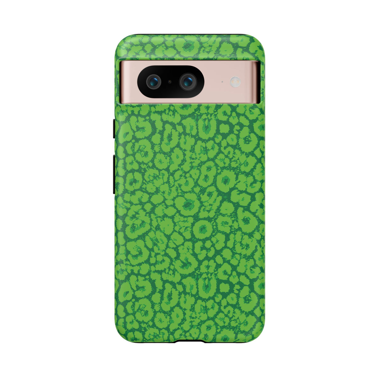 Neon Green Leopard Tough Phone Case for iPhone, Galaxy, or Google Pixel