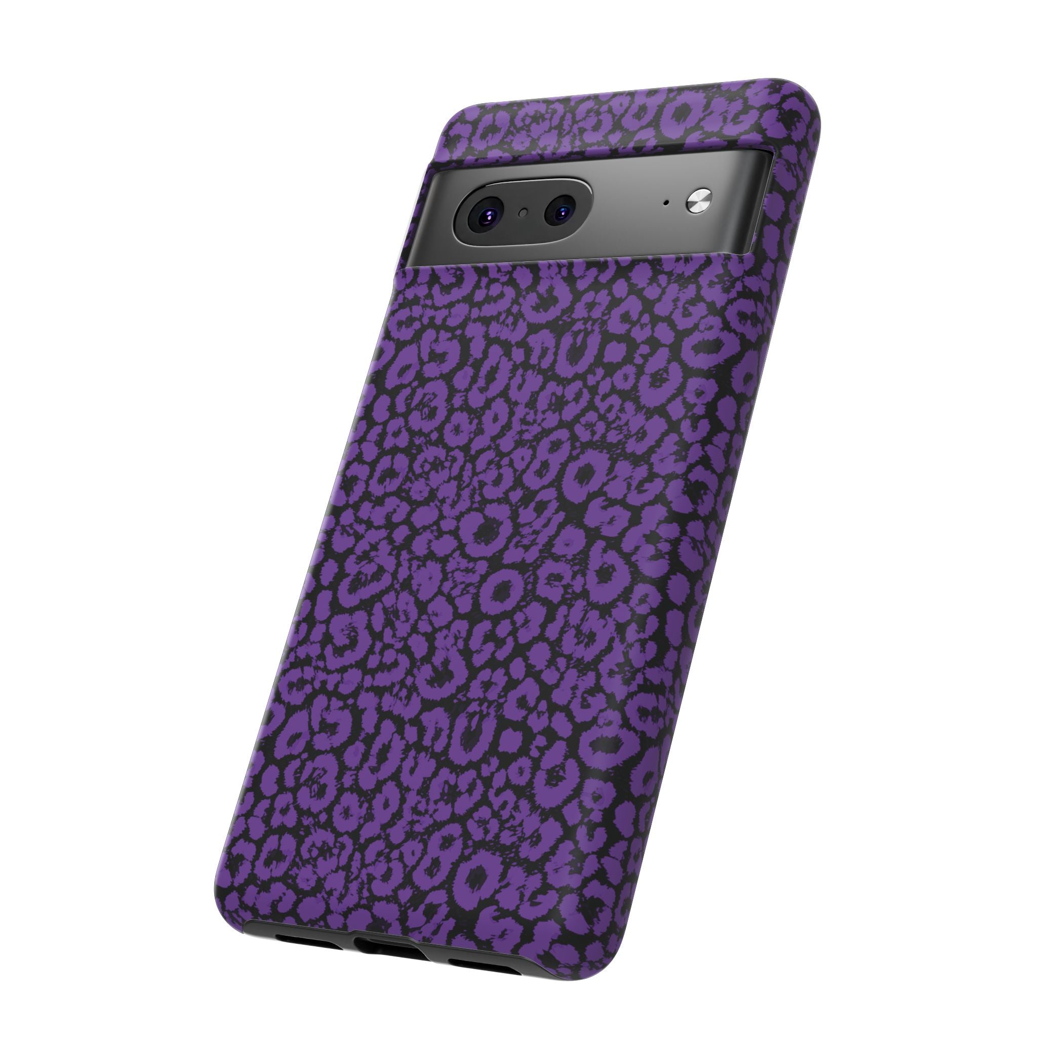 Purple Leopard Tough Case for iPhone, Galaxy or Google Pixel