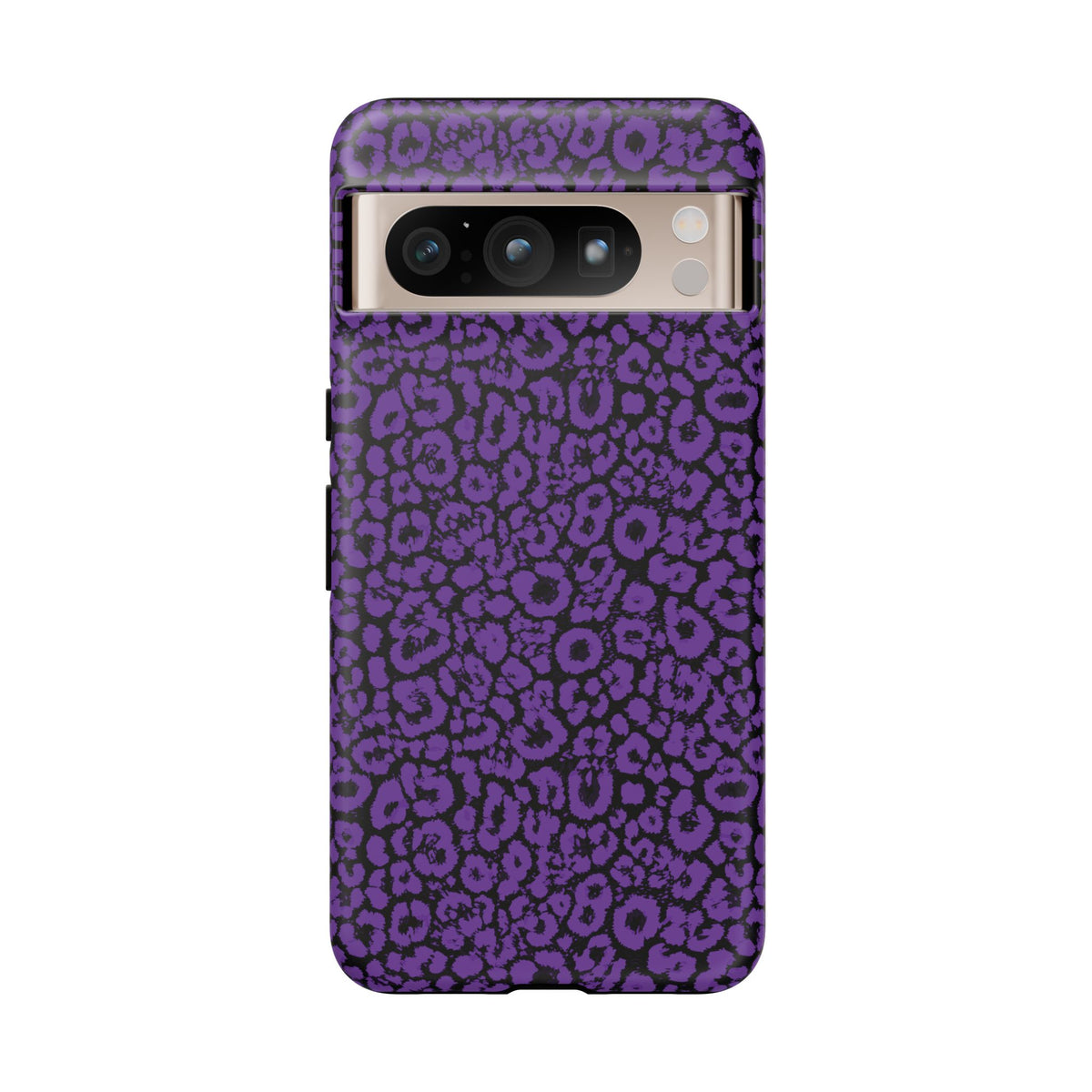 Purple Leopard Tough Case for iPhone, Galaxy or Google Pixel