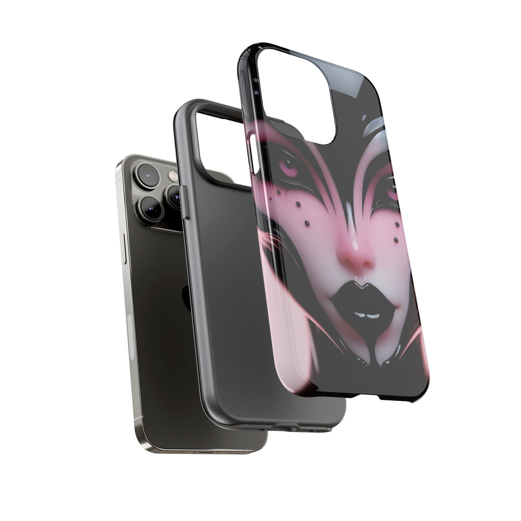 Pink Alien Tough Phone Case for iPhone, Galaxy, or Google Pixel