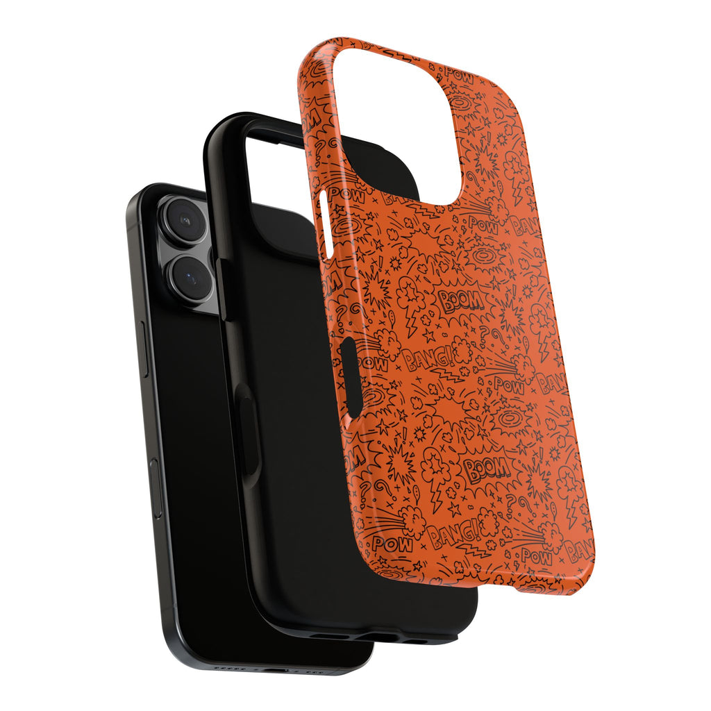 Wow Orange Tough Case for iPhone, Galaxy, or Google Pixel