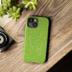 Neon Green Gold Leopard Tough Phone Case iPhone, Galaxy, or Google Pixel