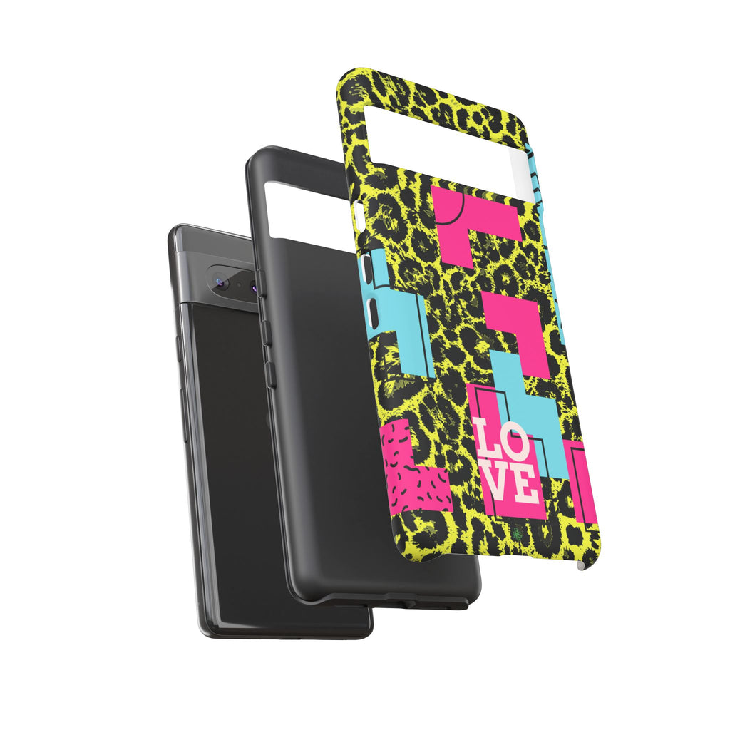 LOVE Neon Yellow RG Phone Case iPhone, Galaxy and Google Tough Cases
