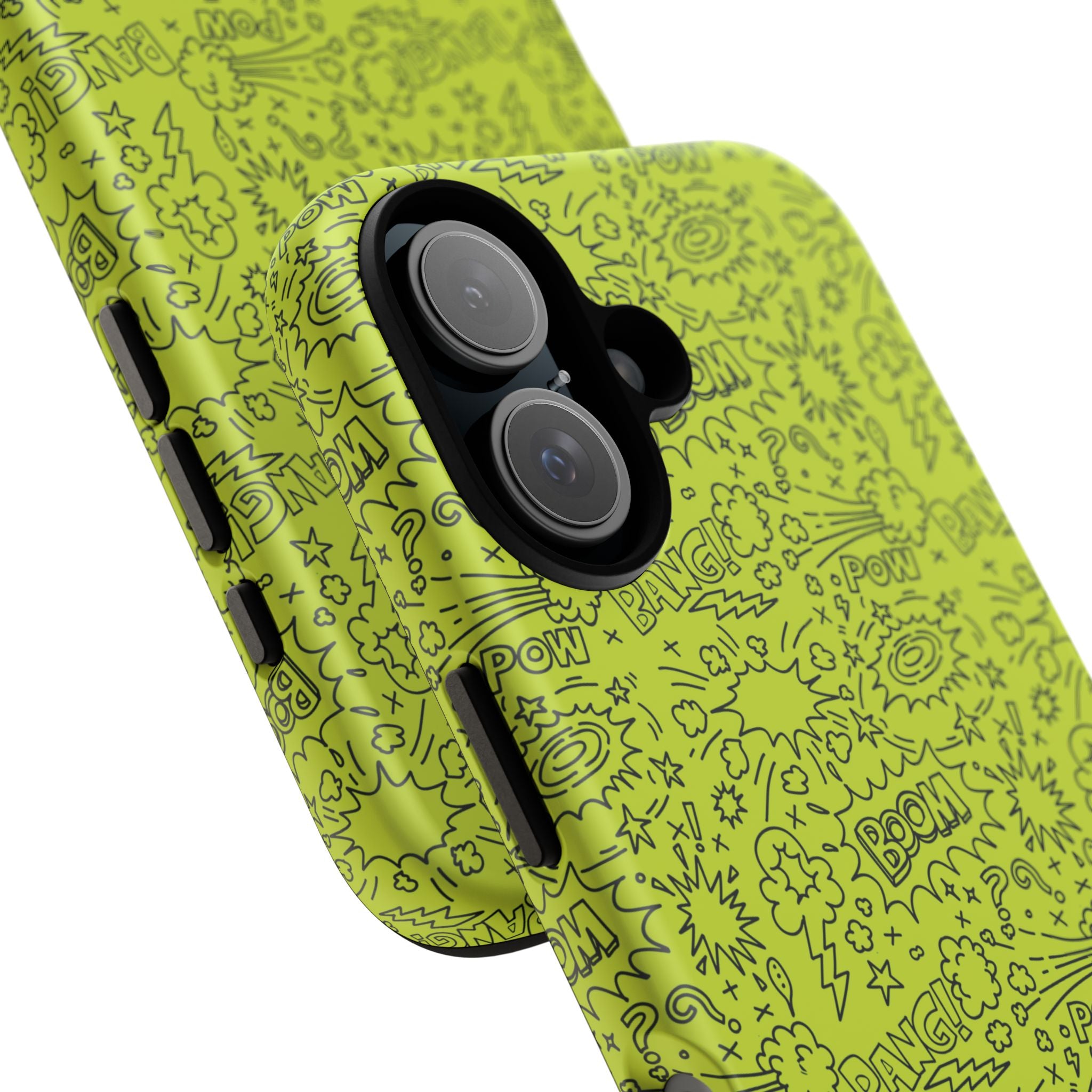 Neon Lime Wow Tough Case for iPhone, Galaxy, or Google Pixel