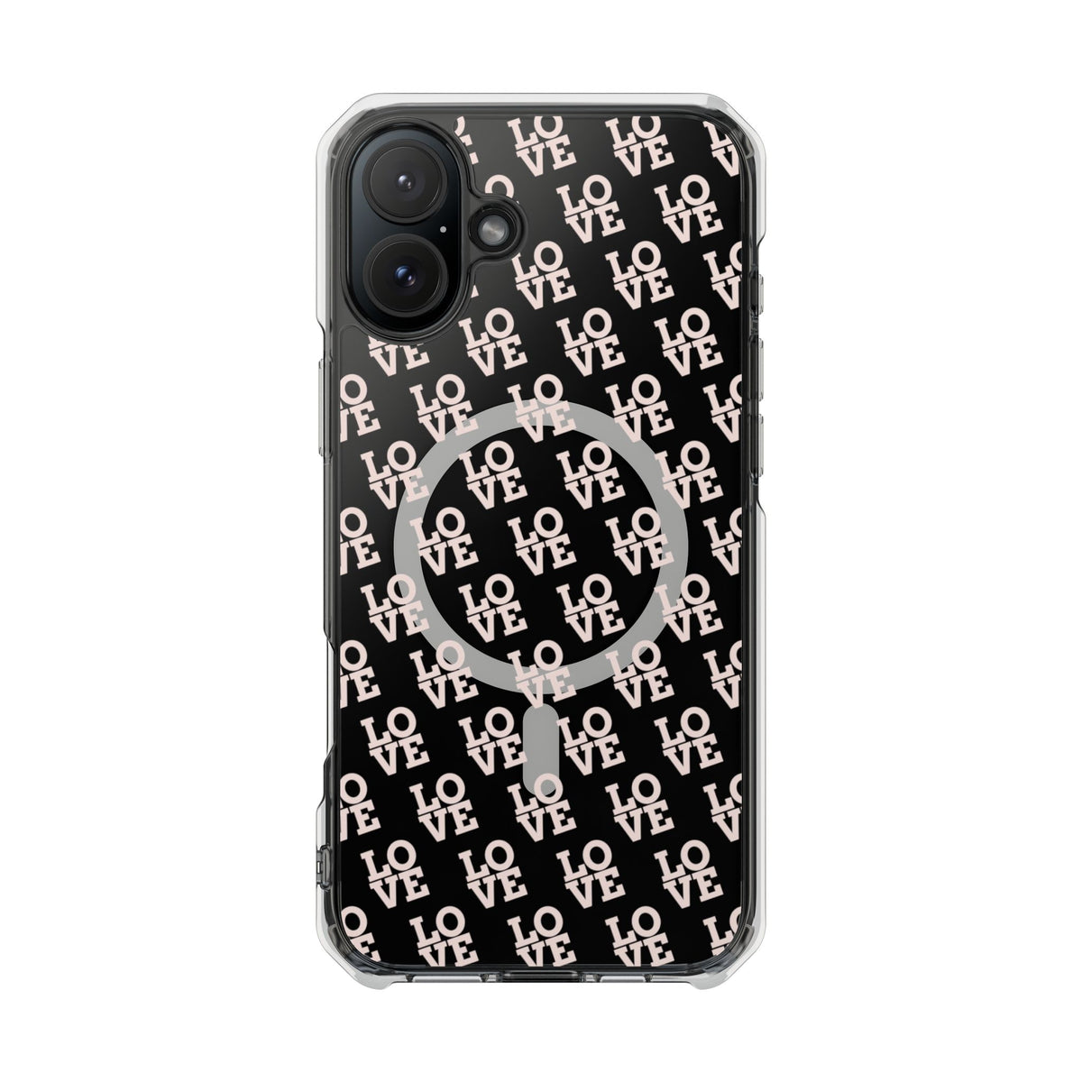 LOVE Magnetic iPhone 14, 15, 16 Series Clear Impact Cases