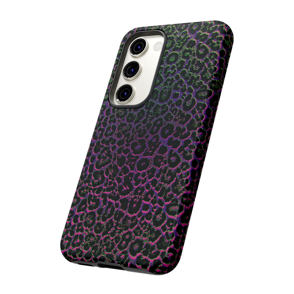 Colorful Leopard Tough Phone Case for iPhone, Galaxy, or Google Pixel