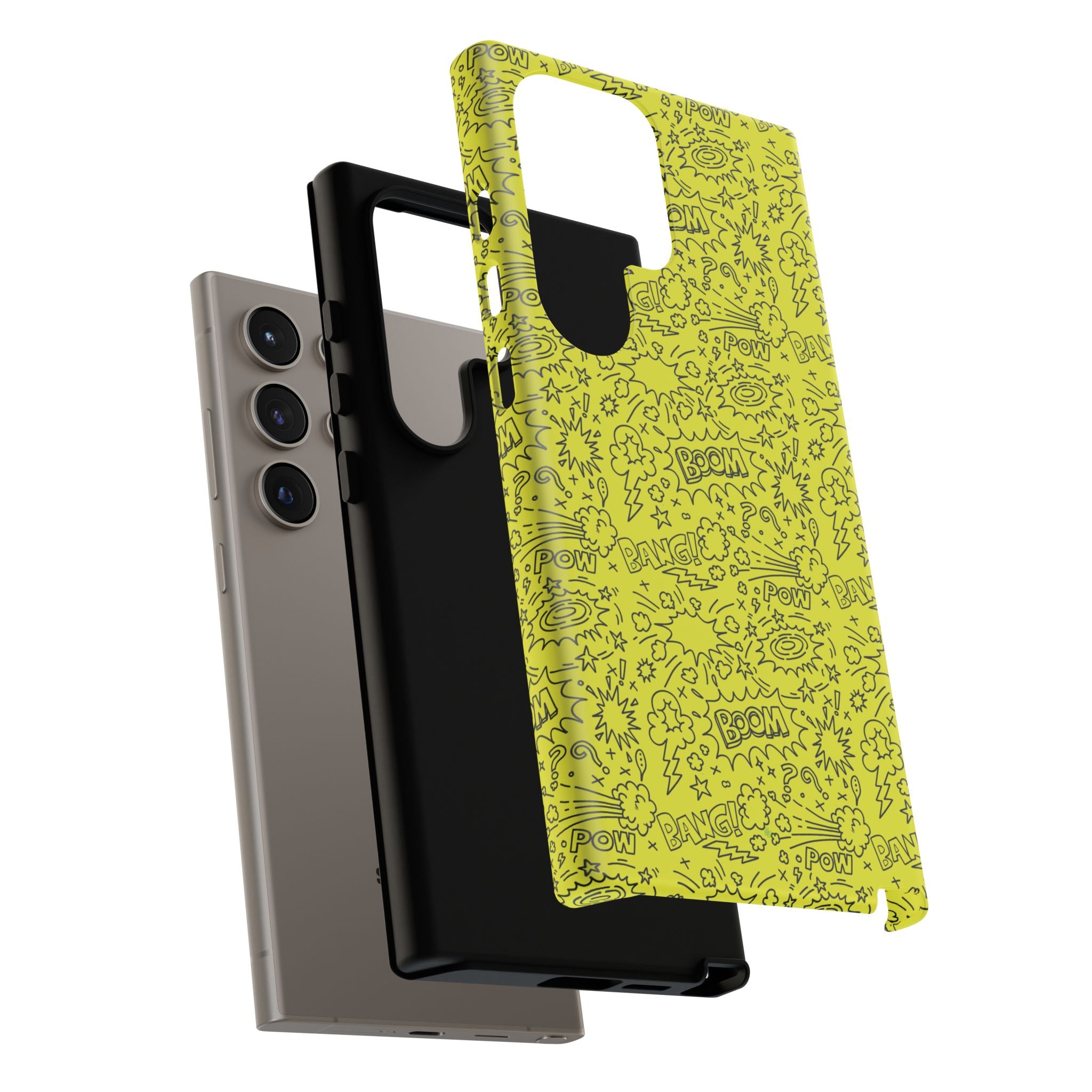 Neon Yellow Wow RG Tough Phone Case for iPhone, Galaxy, or Google Pixel