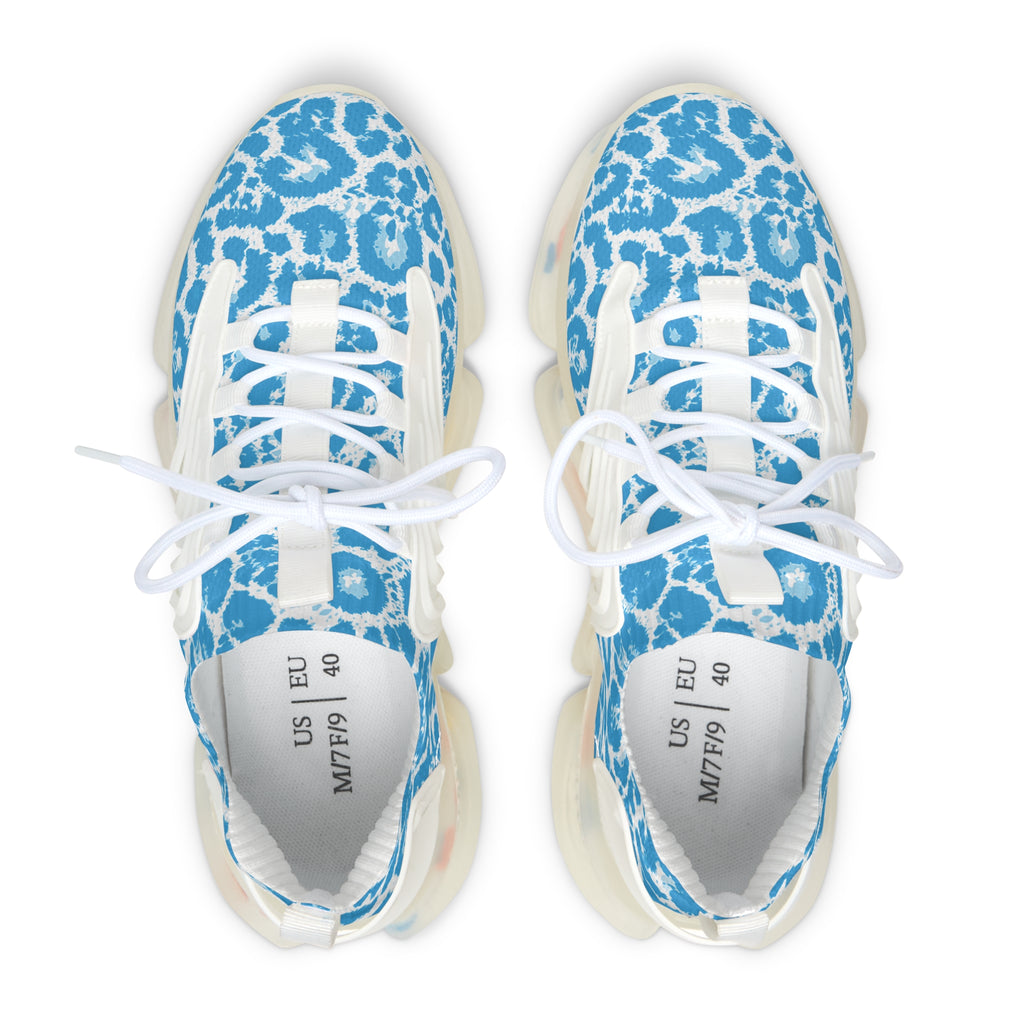 Blue Leopard Women's Mesh Sneakers