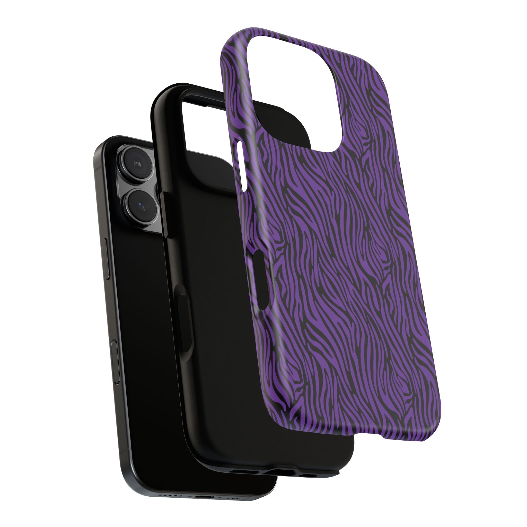 Purple Zebra Tough Phone Case for iPhone, Galaxy, or Google Pixel