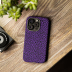 Purple Leopard Tough Case for iPhone, Galaxy or Google Pixel