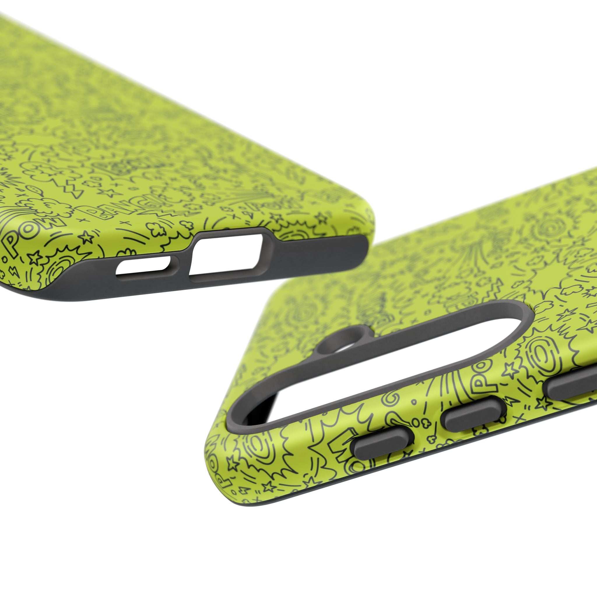 Neon Lime Wow Tough Case for iPhone, Galaxy, or Google Pixel