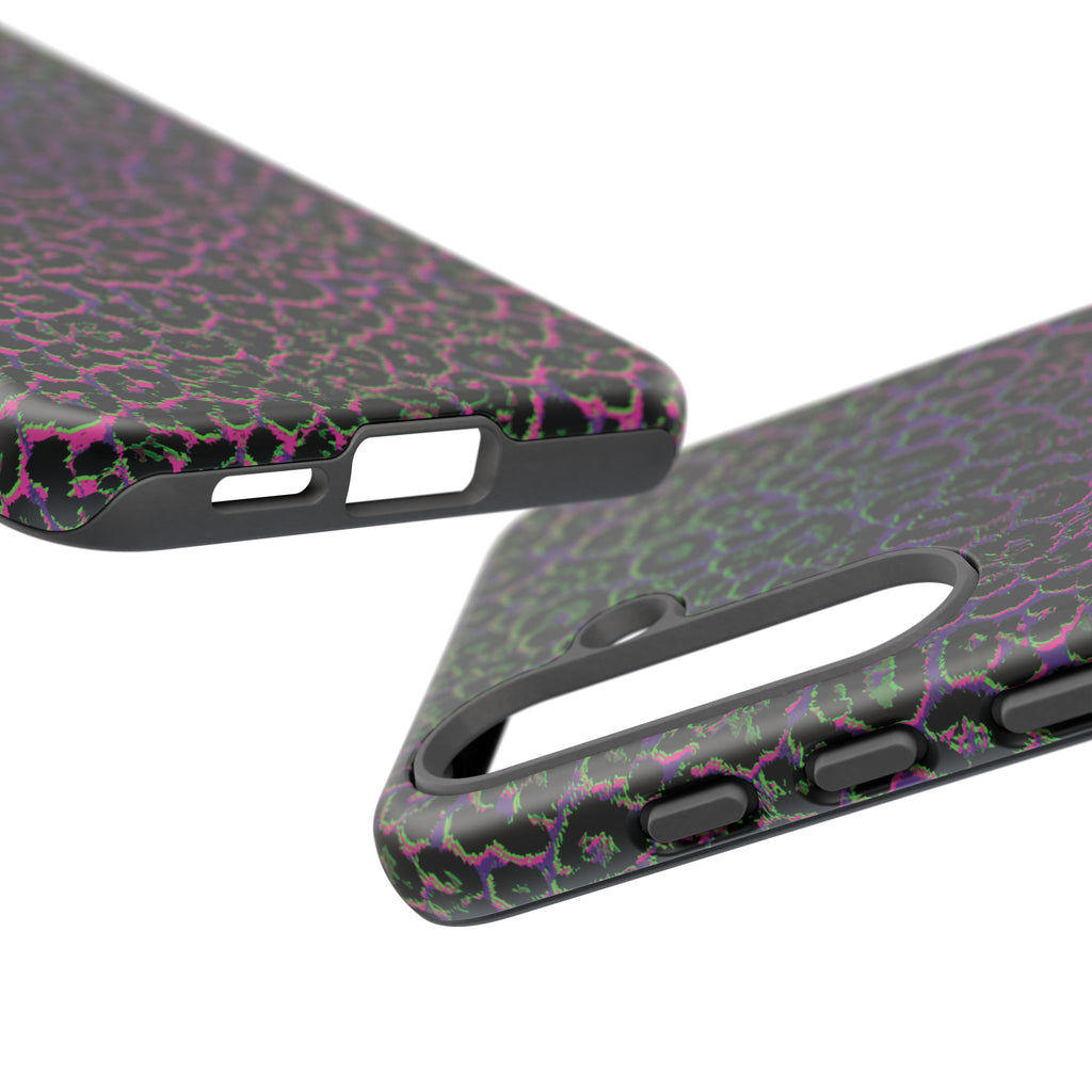 Colorful Leopard Tough Phone Case for iPhone, Galaxy, or Google Pixel