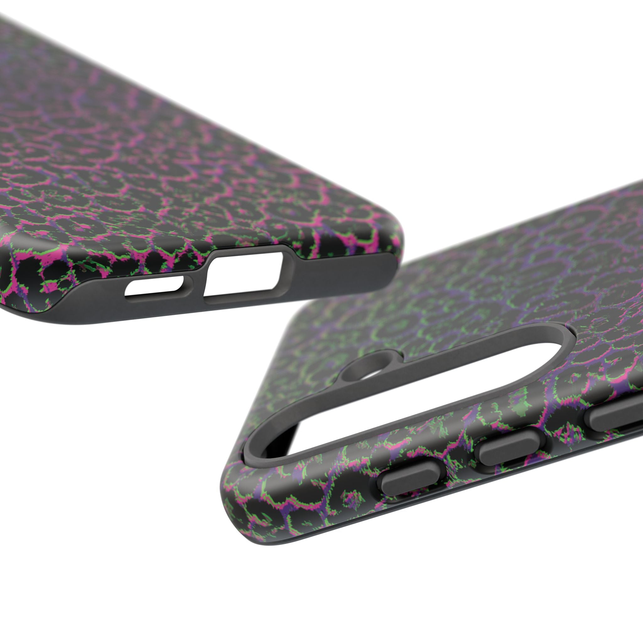 Colorful Leopard Tough Phone Case for iPhone, Galaxy, or Google Pixel